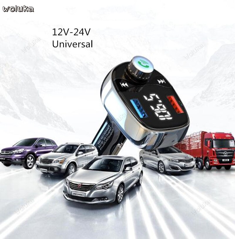 Car MP3 Multifunction Bluetooth Receiver Car Charger Cigarette Lighter Car Music U Disk Player CD50 Q04