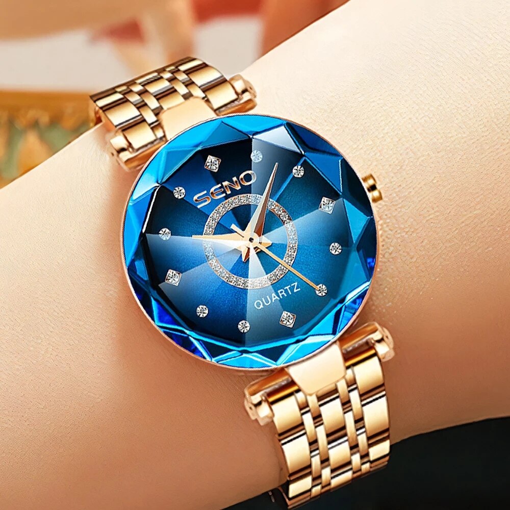 Women Watch Top Brand Luxury 2022 Rose Gold Women Bracelet Watch for Ladies Wrist Watch Montre Femme Relogio Feminino: E