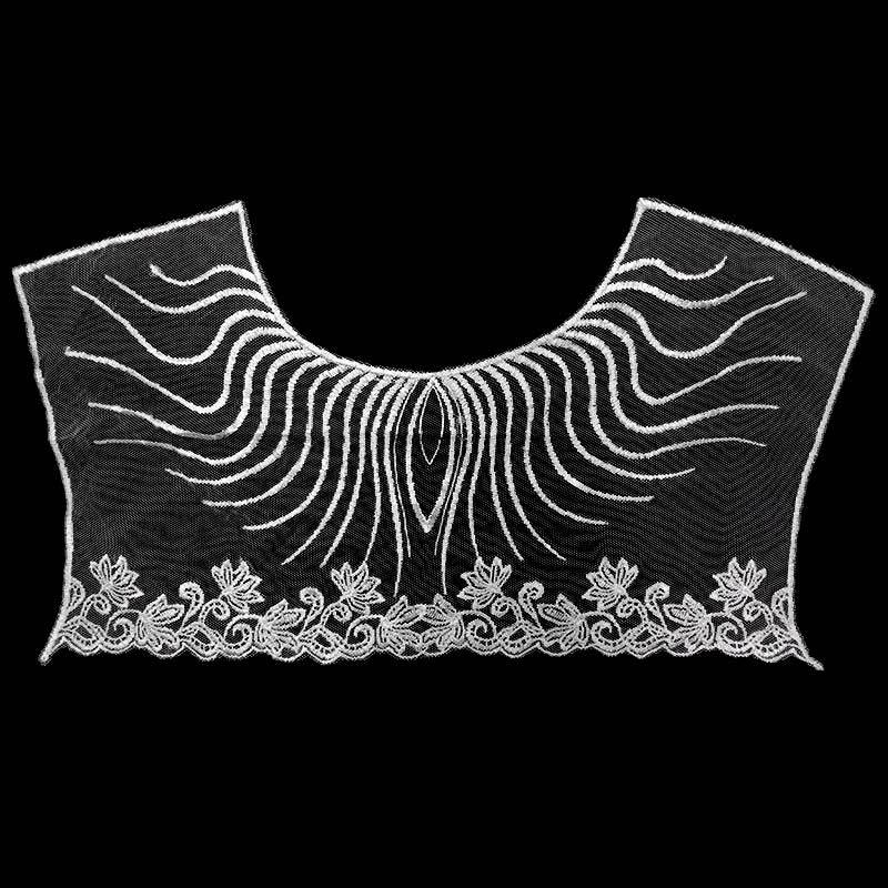 LOVDUSA Bordado De Flores Apliques De Vestido Cuello Hierro Coser Parche Para Boda Ropa Nupcial Decoración De Vestidos DIY Manualidades