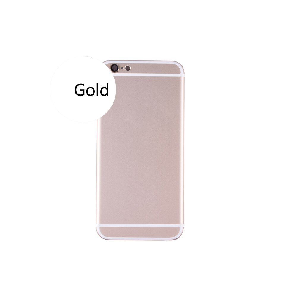 Originele Voor iphone 6 coque Batterij Cover Deur Behuizing coque Voor Apple iphone 6 shell Chassis Midden Frame body achter case: Gold-USA Version