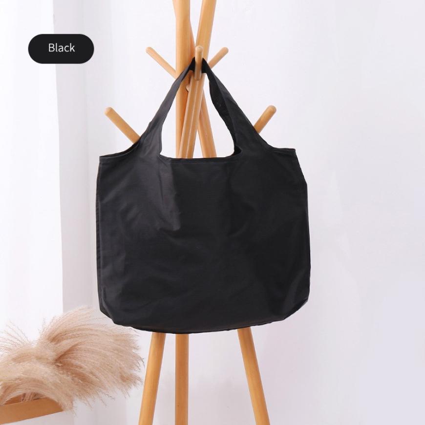 foldable Oxford waterproof cloth bag, supermarket shopping bag, environmental protection carrying bag, folding bag: Black