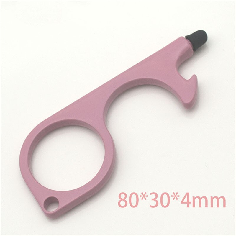 EDC Door Opener Silicone Head Contactless Press Elevator Door Opener Portable Antimicrobial Touch Screen Buttons Keychain