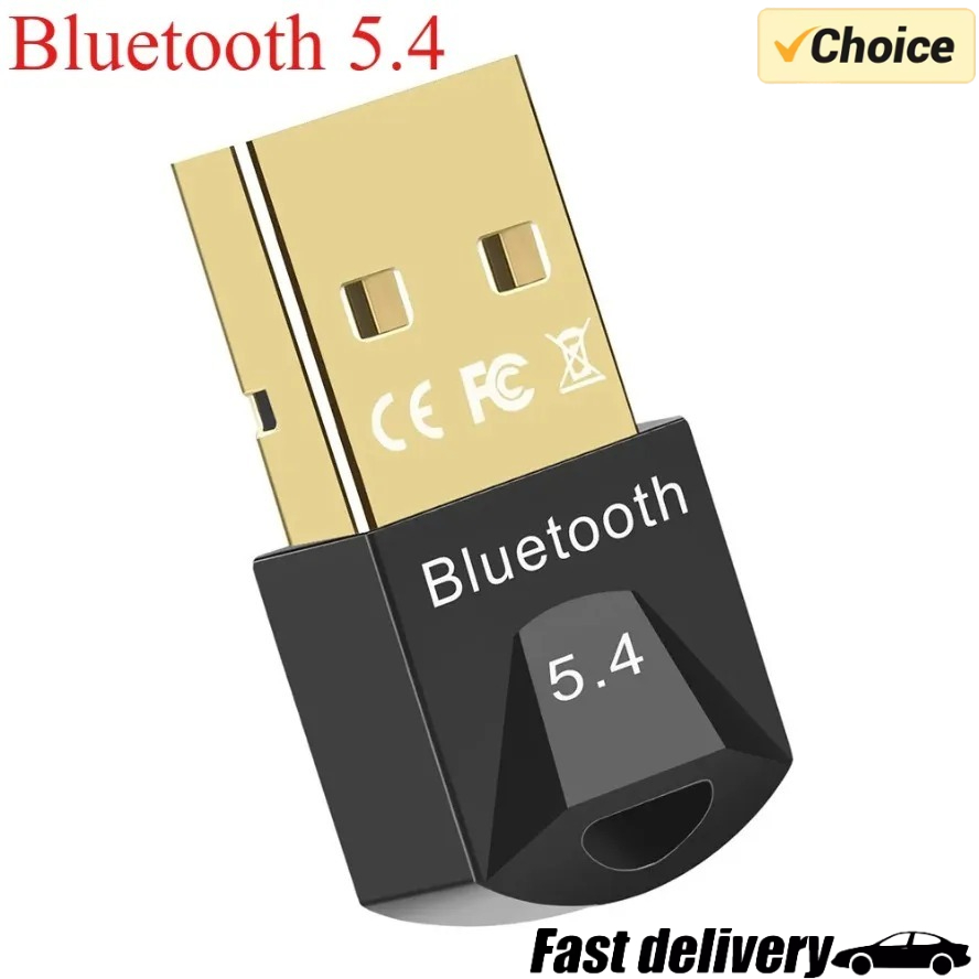 USB Adapter BT5.4 Receiver Transmitter for Pc USB Bluetooth 5.3 5.1 Dongle Receiver for Speaker Mouse Keyboard Audio Transmitter: Brown