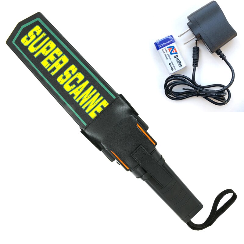 Détecteur de métaux + batterie rechargeable 9v + chargeur, Scanner de sécurité portable, Super outil de mesure électronique, recherche de corps