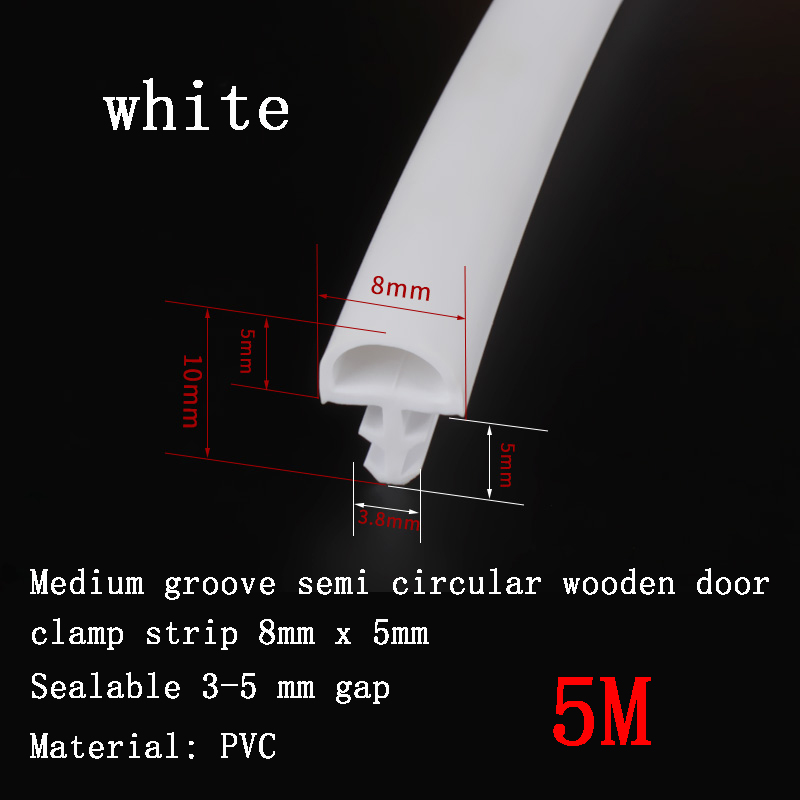 Tira de sellado especial para puertas de madera de PVC, tira de goma insonorizada a prueba de viento y anticolisión para marco de puerta de dormitorio, tipo ranura: Azul cielo
