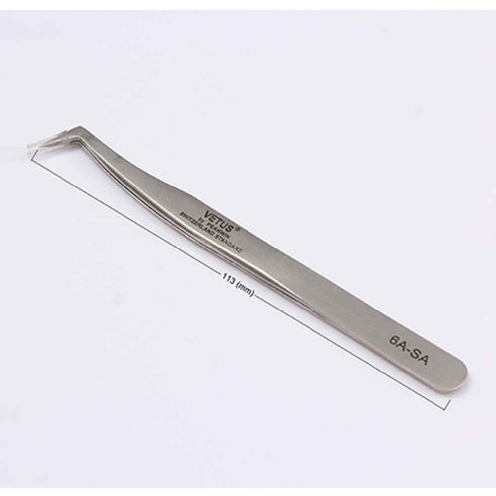 VETUS Stainless Steel Tweezers High Precision set Eyelash Extension 3d Eyelashes Extensions Vetus Tweezer Tools Pincet: 6A SA