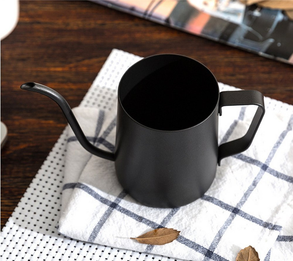 Realand MINI 18/8 Rvs Giet Over Koffiezetapparaat Drip Koffie Pot met Lange Smalle 4mm Uitloop Opknoping Oor koffie Waterkoker