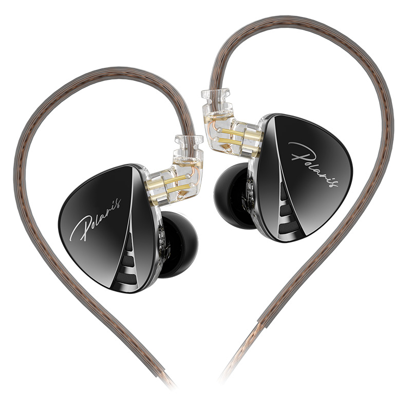 CCA Polaris-auriculares con graves HIFI, Monitor, interruptor de sintonización de 4 niveles, auriculares deportivos con sonido estéreo y reducción de ruido: Rojo
