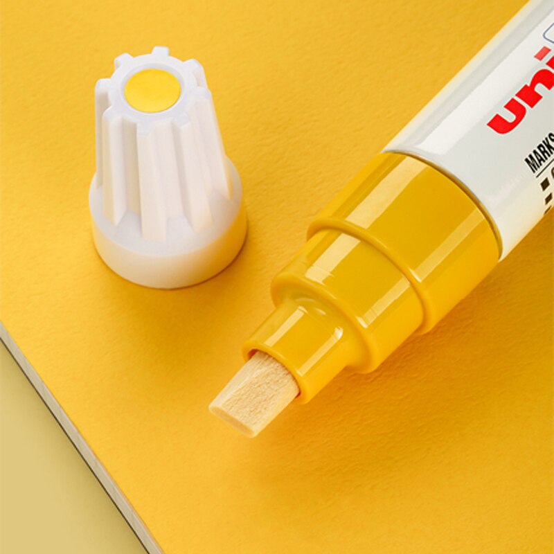 7pcs Japan UNI PX-30 Paint Pen Thick Word Wide Touch Up Pen Notes Industrial Pen Oblique Head Thick Oily Pen Permanent Marker