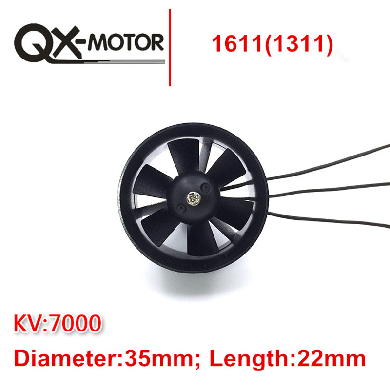 QX-MOTOR DIY EDF Impeller 30mm / 50mm / 64mm / 70mm / 90mm mit bürstenlosem Motor für RC Helikopter und Jet-Flugzeugteile: WEISS