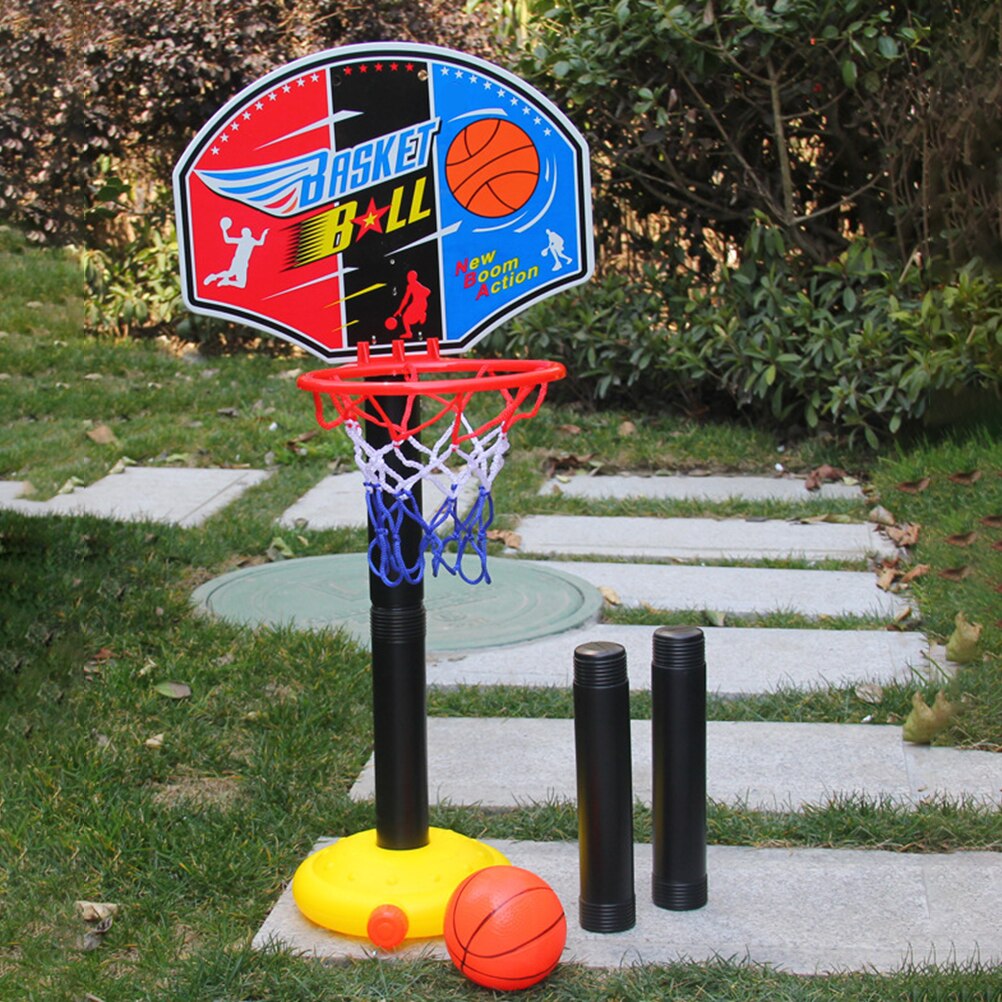 Children Basketball Stand Adjustable Outdoor Indoor Sports Portable Basketball Hoop Toy Set Stand Ball Backboard Kit #30