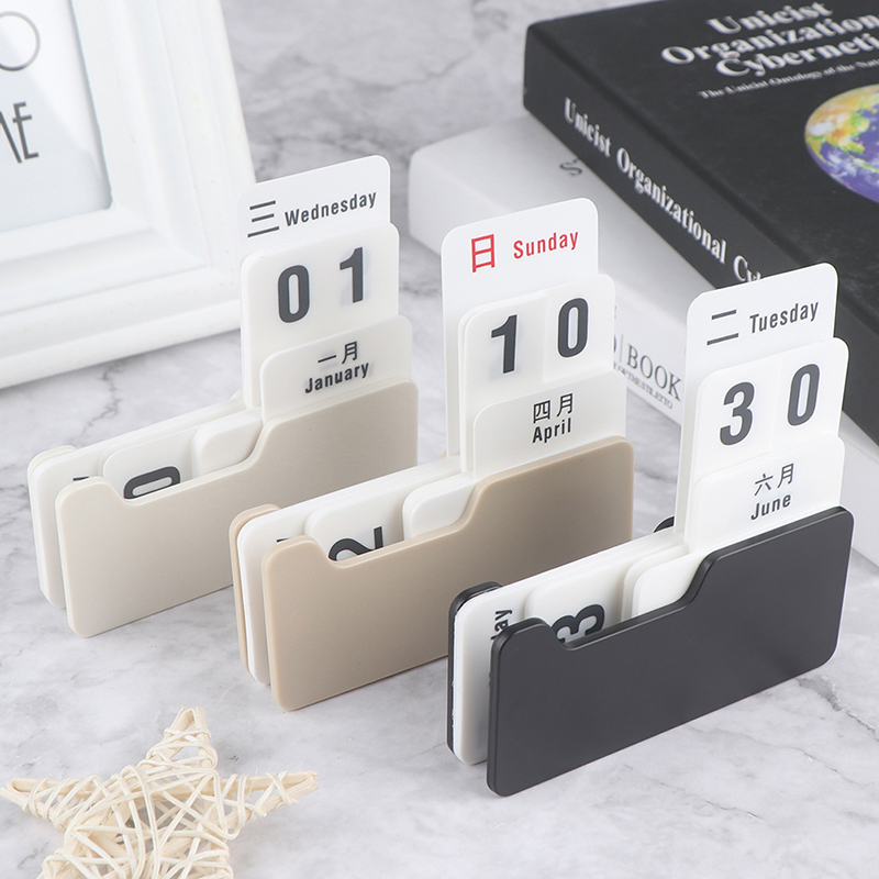 Perpetual Calendar Diy Flip Calendar Crafts Home Office School Desk Decoration