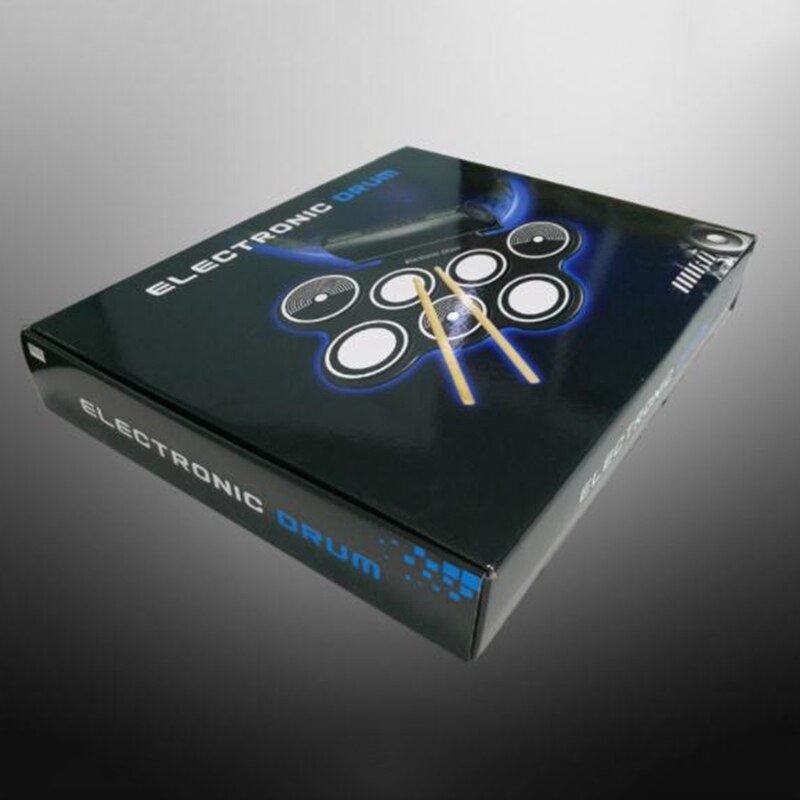 Portable Jazz Drum Jazz Drum Foldable Digital Drum Dual Speaker Stereo Electronic Drum Plug Eu