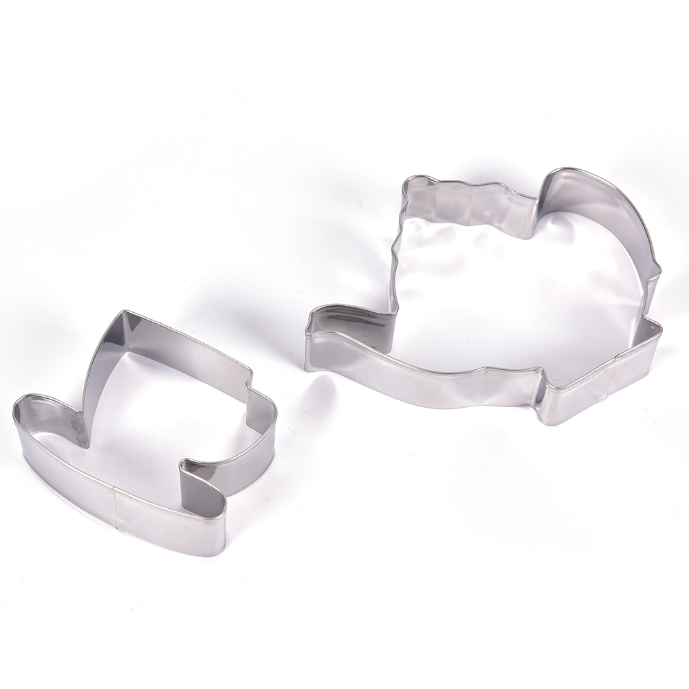 2Pcs/set Cookie Cutters Stainless Steel Tea Cup And Tea Pot Shape Cookie Cutter DIY Biscuit Stamps Baking Tools