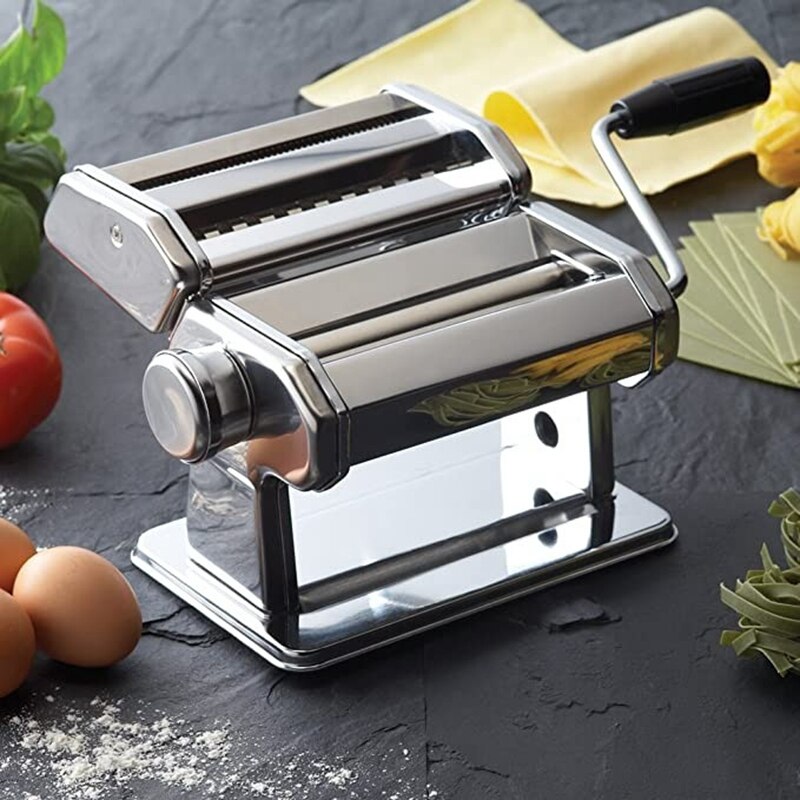 Pasta Maker Machine Hand Crank - Roller Cutter Noodle Makers Best for Homemade Noodles Spaghetti Dough Making Tools