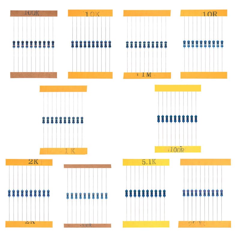 Electronics Component Basic Starter Kit With 830 Tie-Points Breadboard Cable Resistor Capacitor Led Potentiometer
