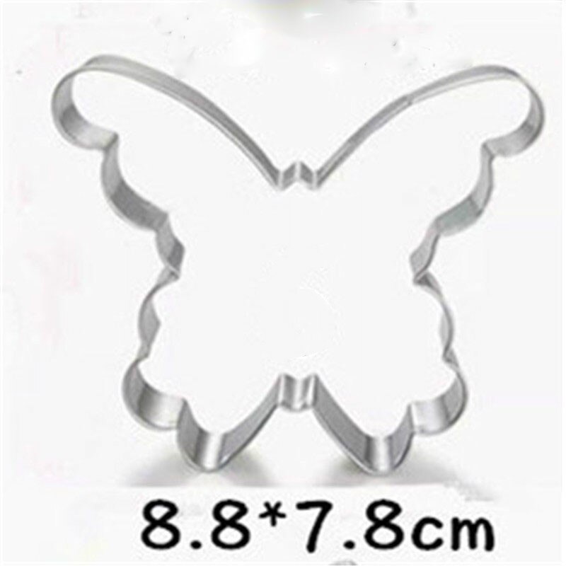 9 Vormen Konijn Roestvrij Stalen Mal Pasen Ei Keuken Accessoires 3D Cookie Cutter Diy Bakken Decor Pastry Modelling Gereedschap: 16-Butterfly