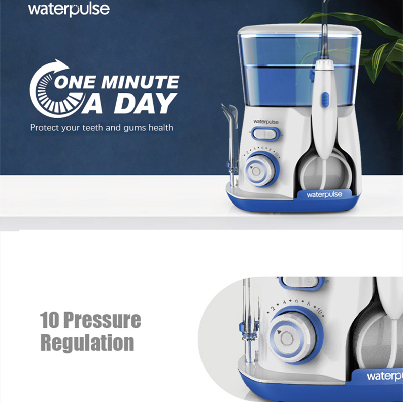 Waterpulse – fil dentaire électrique V300, irrigateur, réservoir d'eau de 800ml, nettoyage et nettoyage des dents