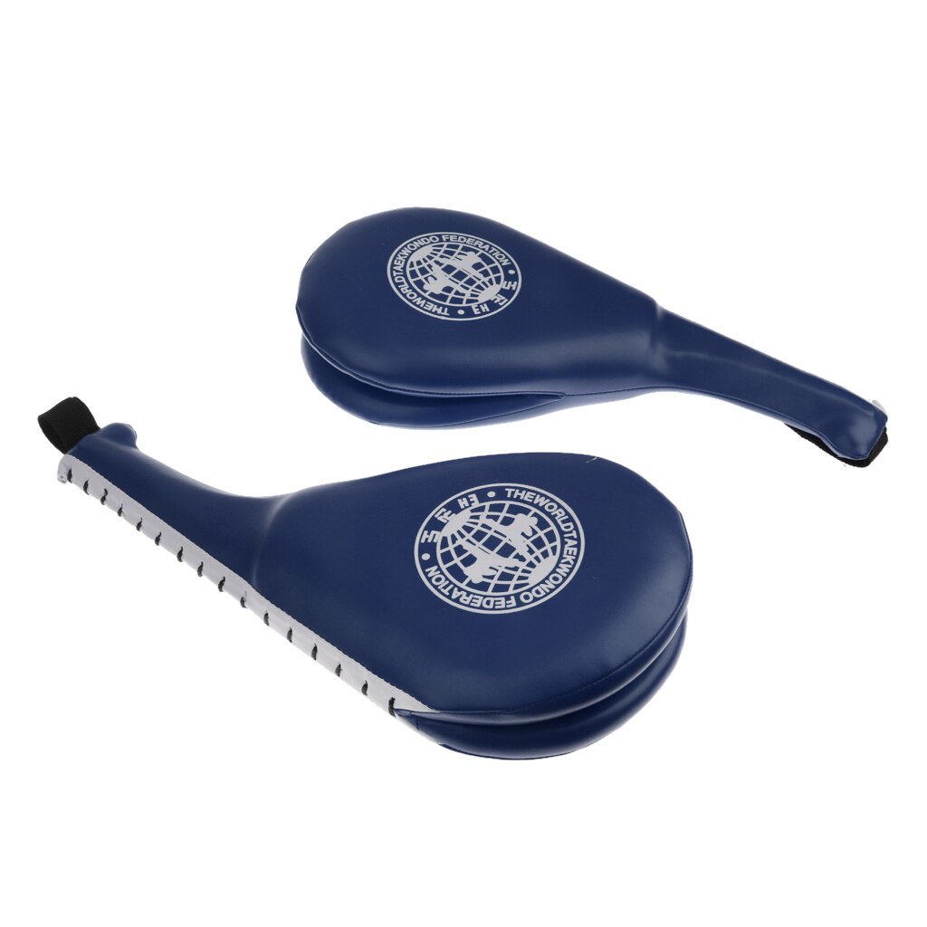 2 Pieces Taekwondo Karate Kick Strike Floppy Paddle/Clapper Target Pad Blue