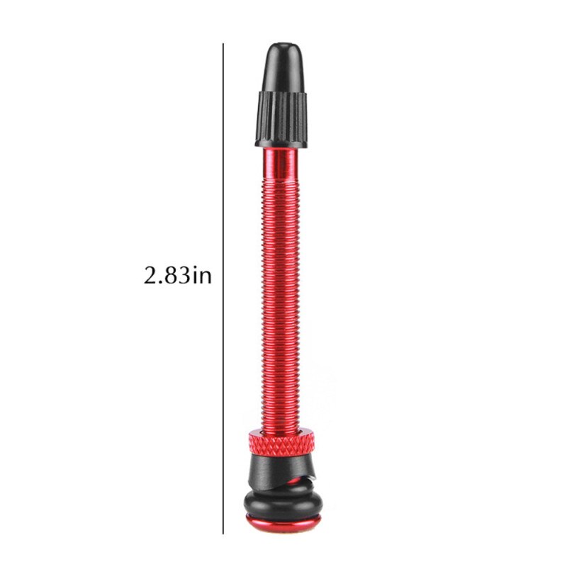 58Mm/72Mm Mtb Racefiets Extender Kleppen Ultralichte Aluminium Met Tubeless Fiets Ventiel Fiets valve Tire Accessoires: Red-58MM
