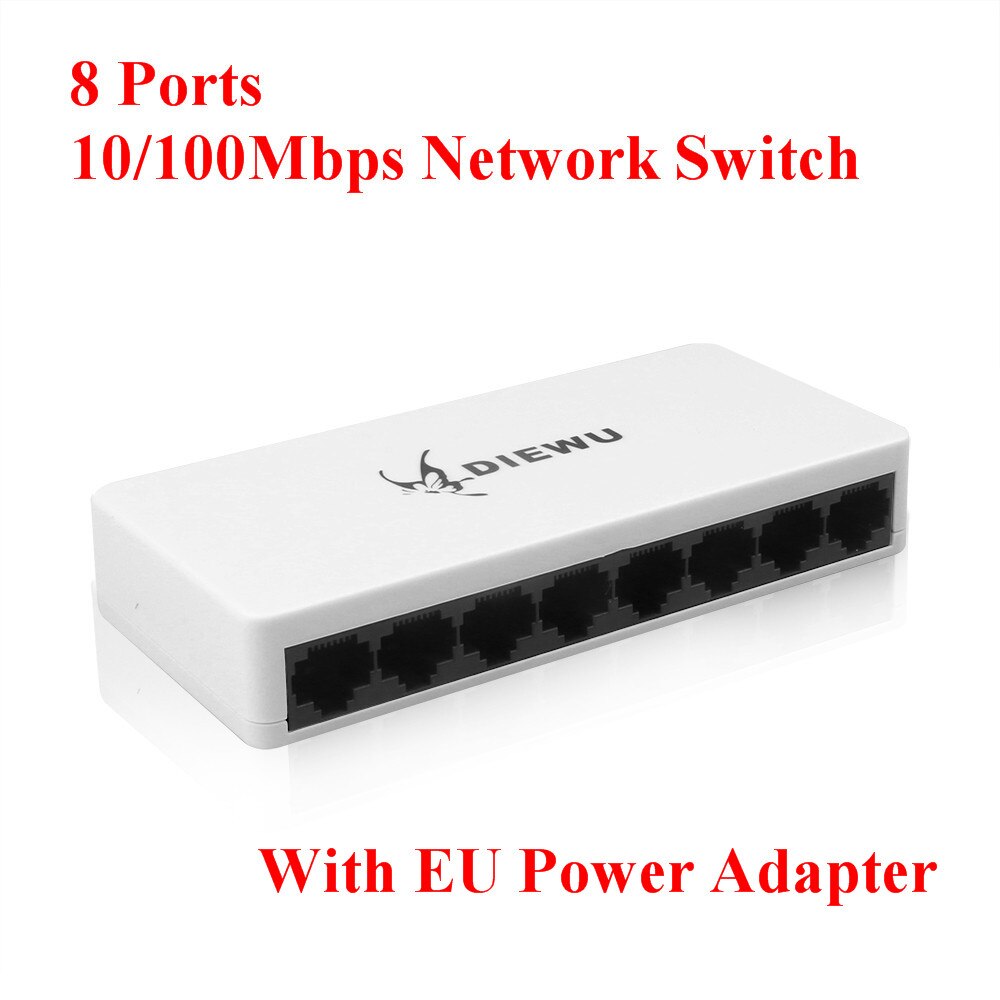 8 Hafen Lan Netzwerk Ethernet schalten Netzwerk Umschalter 5 Häfen Pro Netzwerk IP Kameras oder kabellos RJ45 Splitter: 8 Häfen