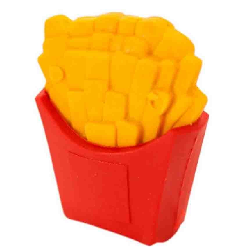 Gomas de borrar creativas con forma de comida para niños, goma de borrar de Chips Hamburg, papelería para niños, borrador de lápiz para estudiantes, suministros de oficina, , 1 ud.