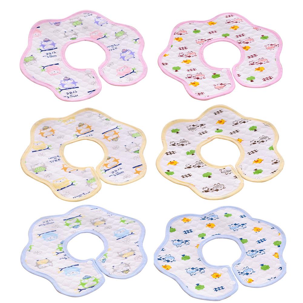 Duurzame baby monddoek waterdichte baby slab 360 graden draaibaar bloemenpatroon slab zacht en ademend winddicht en warm