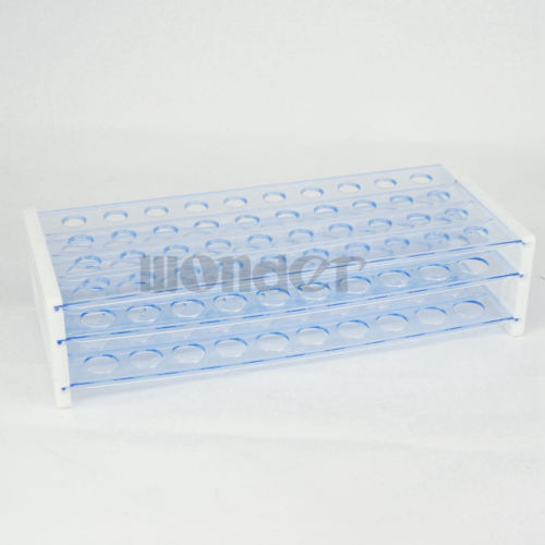 18mm Diameter 40 Holes Plastic Double Deck Test Tube Stand Rack Removable