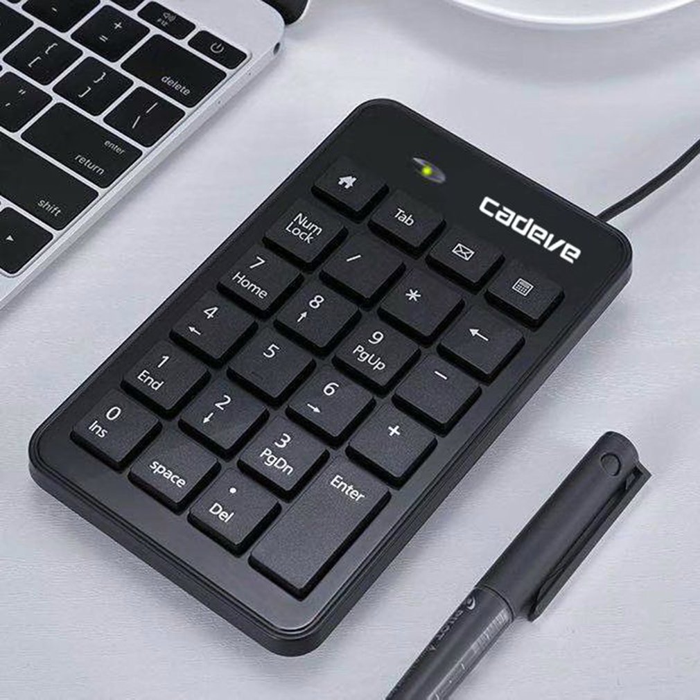 Wired Number Pad Digital Keypad Usb External Keyboard Portable Mini Financial Accounting Numeric Keypad 23 Keys