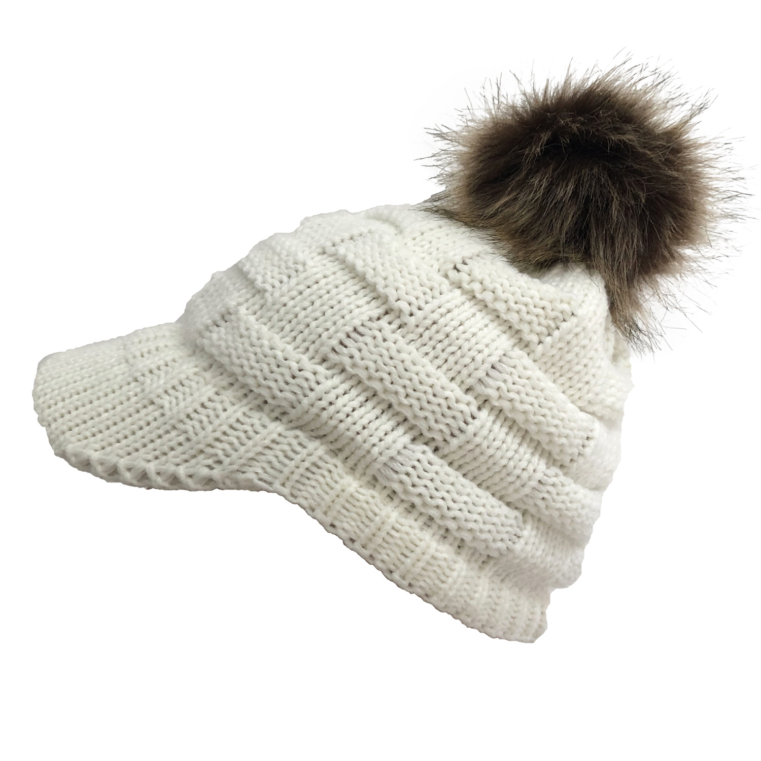 Damen Ente Zunge betroffen Kappe Frauen Warme Gestrickte Wolle Baskenmütze Hütte Mütze Geflochtene häkeln Ski Deckel wickeln Elegent headcaps: Weiß