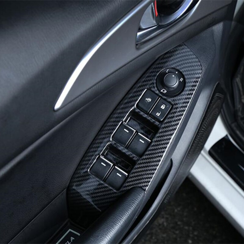 4-Piece Real Carbon Fiber Console Panel Cover For Mazda 6 2016-2017 | Self-Adhesive
