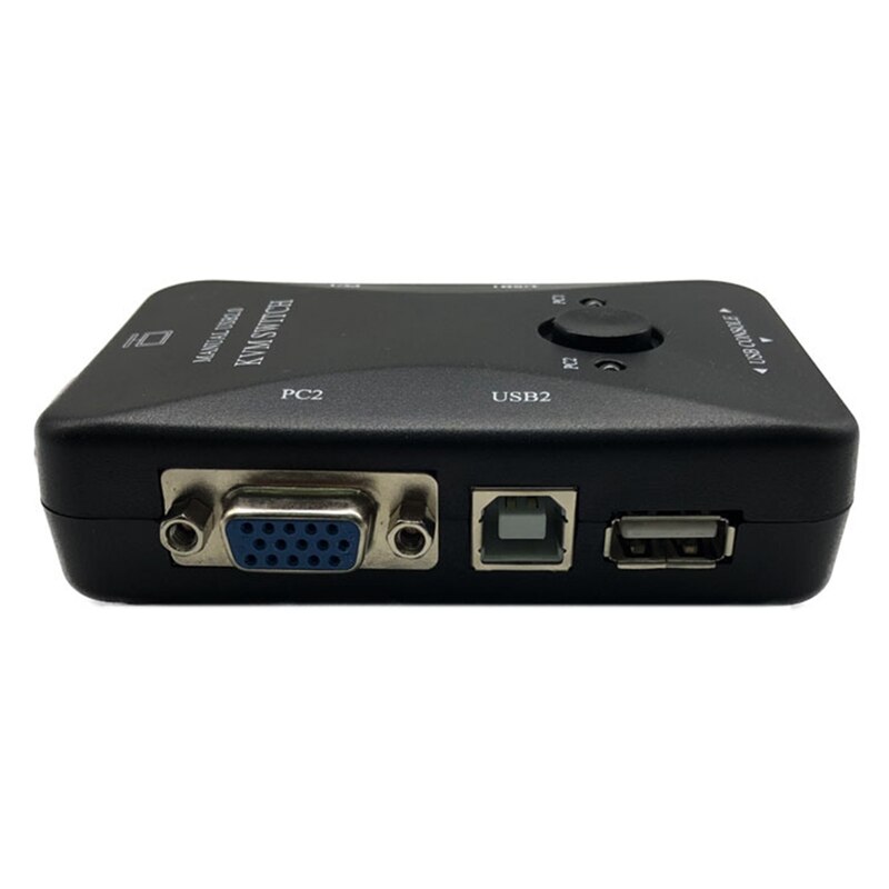 USB KVM Switch 2 Ports 2 in One Out VGA Switch for USB Key Keyboard Mouse Monitor Adapter USB Printer Switch