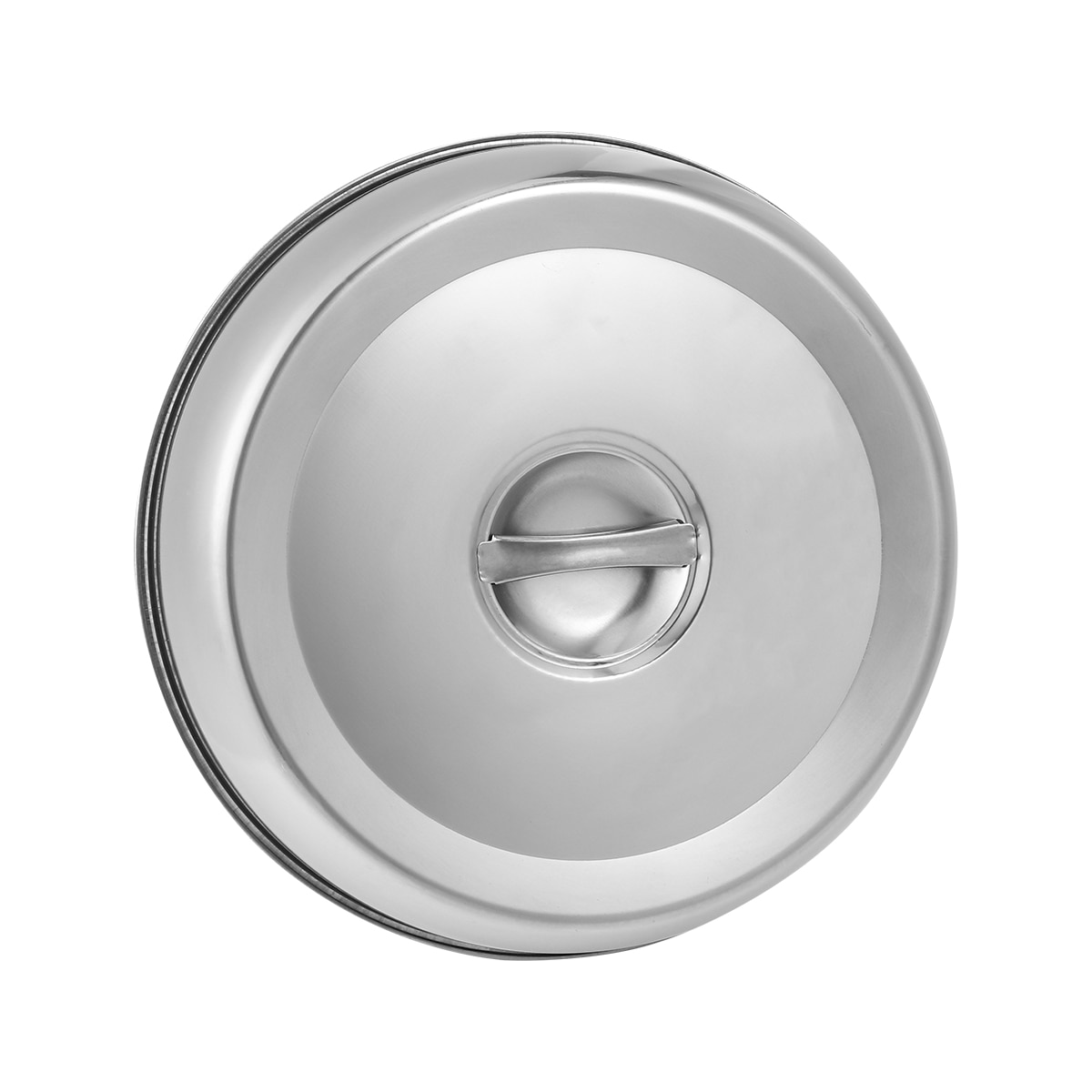 1Pc Stainless Lid Round Lid Universal Lid Pot and Pan Cover with Handle for Flat Top (Silver 24 CM/26 CM)