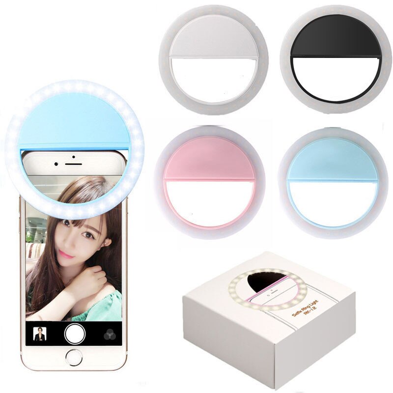 Usb Charge Led Selfie Ring Licht Aanvullende Verlichting Night Duisternis Selfie Enhancing Voor Telefoon Vulling Licht Voor Iphone Xiaomi