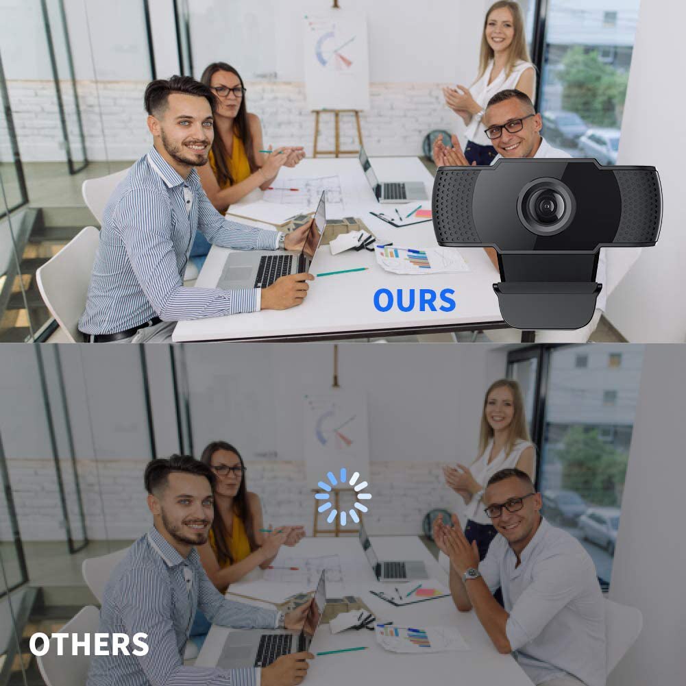 Portable USB Webcam 1080P HD Web Camera 90 Degree Widescreen Built-in MIC Video Recording Camcorder for hp Lenovo PC Computer