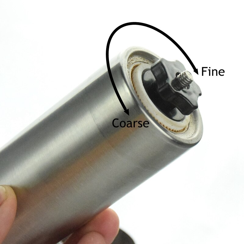 Manuella handgjorda burrkvarnar för kaffebönor 30g keramiska malande kärnor kaffekvarn i rostfritt stål kvarnkropp