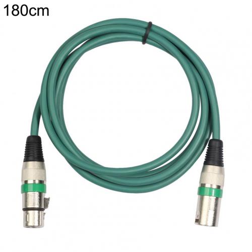 Audio- Kabel Abgeschirmte Anti-störungen 100/180cm 3Stift XLR Männlich zu Weiblich Mikrofon AUX Kabel für Rührgerät: Grün 1.8m