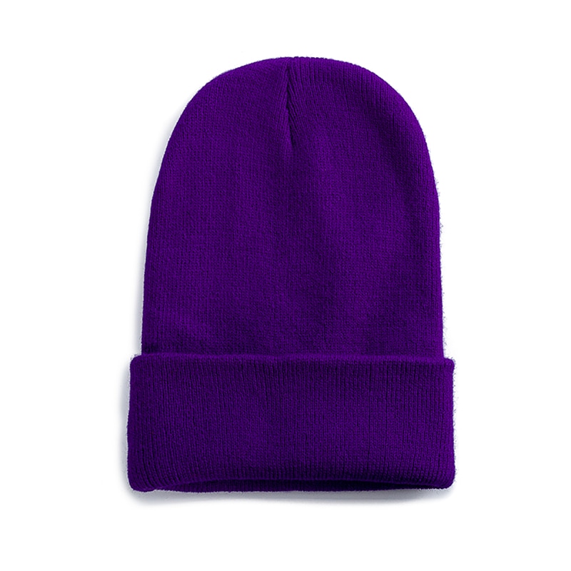 gorro Unisex Multicolor de otoño e invierno para hombre, gorro básico para uso diario, gorro de punto suave para mujer, gorro de calle que combina con todo: Azul