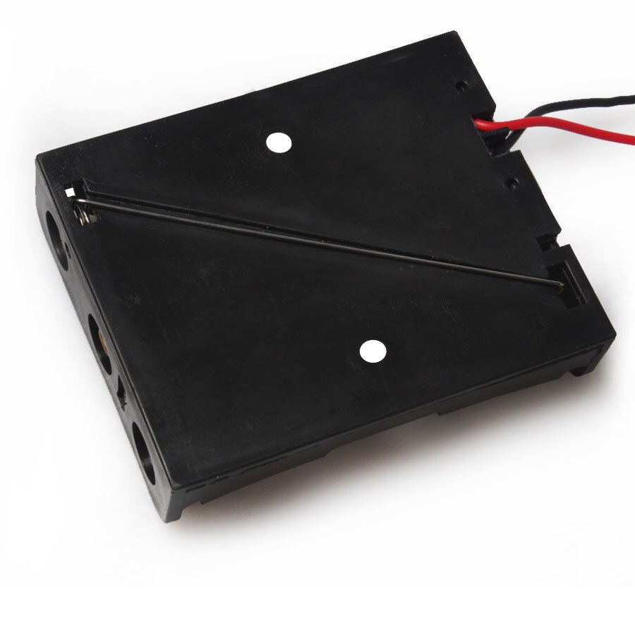 1 STKS 4.5 V Batterij Box 3 * AA Plastic Doos Zwart Plastic Batterij houder Case Bedrade Body Power Bank DIY Box Voor AA batterij