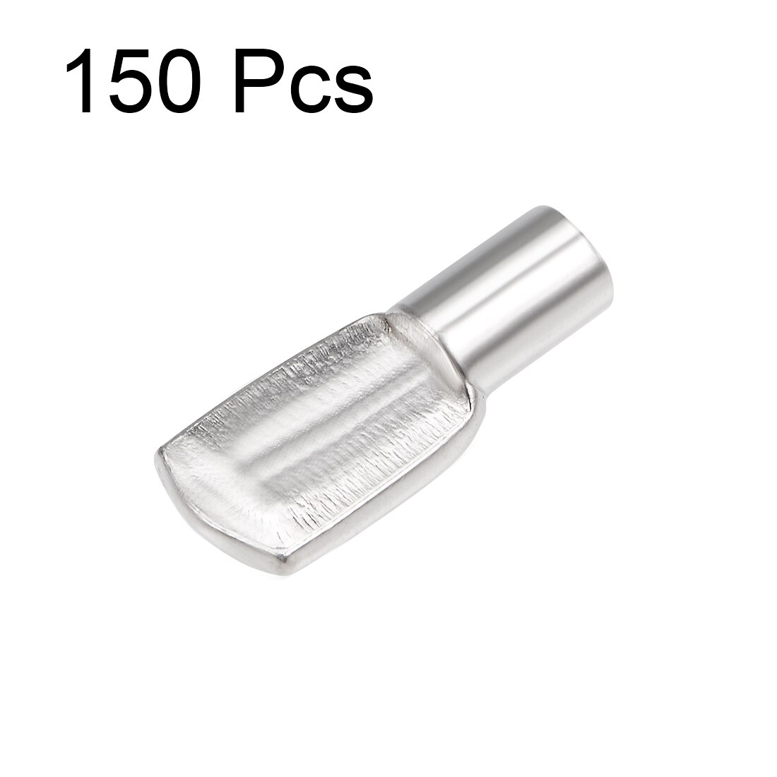 Uxcell 50/100/150 st hyllhållare 5 x 19mm nickelpläterade platt sked form hyllhållare stödstift för skåp bokhylla