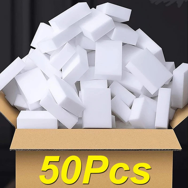 Esponja de melamina, borrador de esponja mágica, limpiador de esponja de melamina, esponjas de limpieza para herramientas de limpieza de cocina y baño, 10/50 Uds.