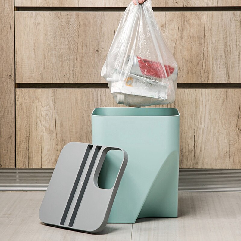 2 Pcs Kitchen Trash Can Stacked Sorting Trash Bin Recycling Bin Household Dry and Wet Separation Waste Bin Rubbish Bin for Bathr