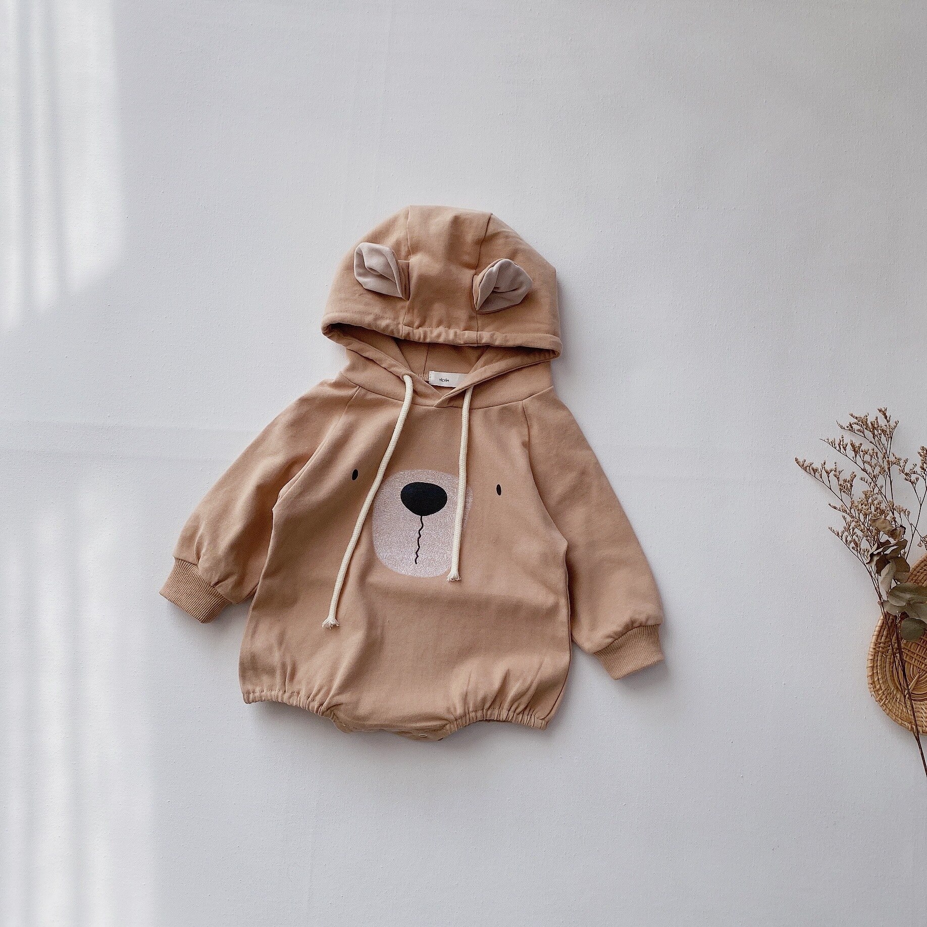Body mignon pour bébés filles | Combinaison à capuche avec petits oursons et oreilles, vêtements pour bébés filles