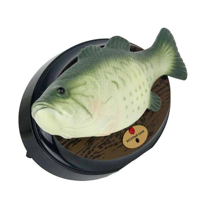 Funny Electronic Singing Plastic Fish Battery Powered Robot Toy Simulation Fishes Novelty Spoof Toys Halloween Decorating Play: Default Title