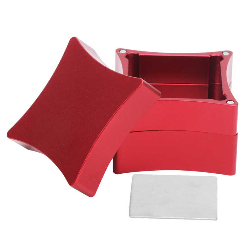 Aluminium Chalk Holder 3cm/1.2in Aluminium Chalk Holder Clip Carrier Case with Strong Magnetic Snooker Accessories: Red