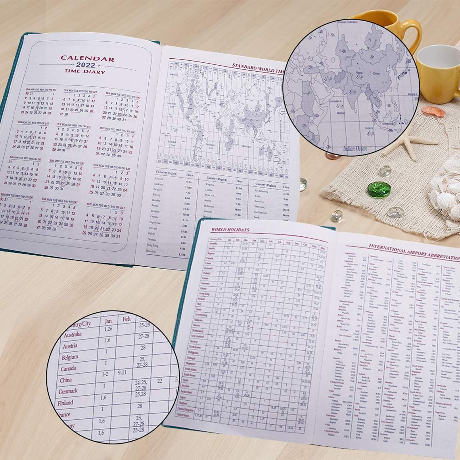 Full English Notebook Spanish Arabic Almanac This Schedule Book #N19