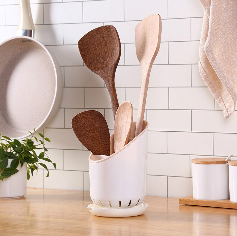 Spatula Long Handle Wooden Non-Stick Cookware Special Wooden Handle Spatula Wooden Spatula Household Kitchen Supplies