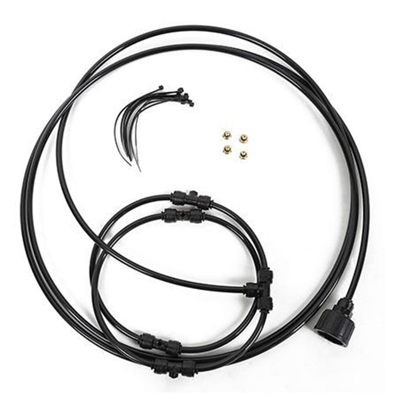 Outdoor Misting Fan Kit For Water Misting Cooling System Misters Mister Fan Line and 5 Brass Mist Nozzles Cooling Outdoor Patios