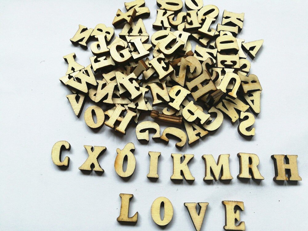 182pcs is 7 lot x 26pcs English letters Home Decor Decoration Wood Wooden Letters Alphabet Wedding party Birthday diy Craft