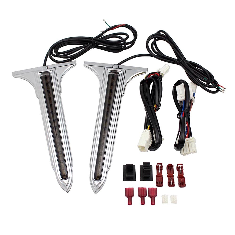 Motorcycle Chrome Wedge LED Brake Tail Light Rear ... – Vicedeal